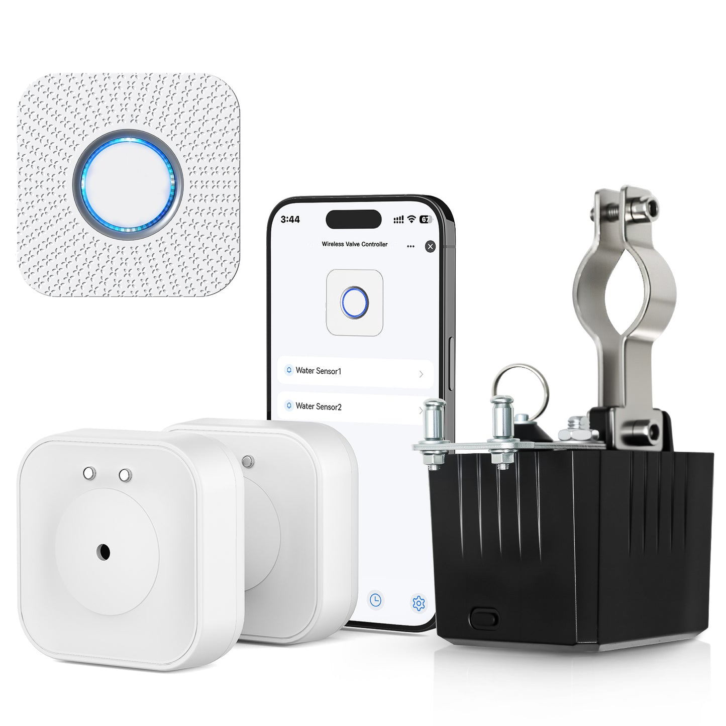 BestHomeSecuritys Smart Water Leak Detector & Automatic Shut-Off Valve Kit – Protect Your Home with Real-Time Alerts and Long Battery Life