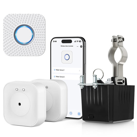 BestHomeSecuritys Smart Water Leak Detector & Automatic Shut-Off Valve Kit – Protect Your Home with Real-Time Alerts and Long Battery Life
