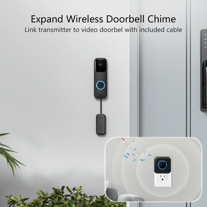 BestHomeSecuritys  Wireless Doorbell Chime for Blink Video Doorbell – Plug-in Receiver Extender with Long Range, Easy Setup & Loud Adjustable Volume | SmartHome