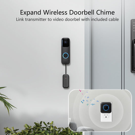 BestHomeSecuritys  Wireless Doorbell Chime for Blink Video Doorbell – Plug-in Receiver Extender with Long Range, Easy Setup & Loud Adjustable Volume | SmartHome
