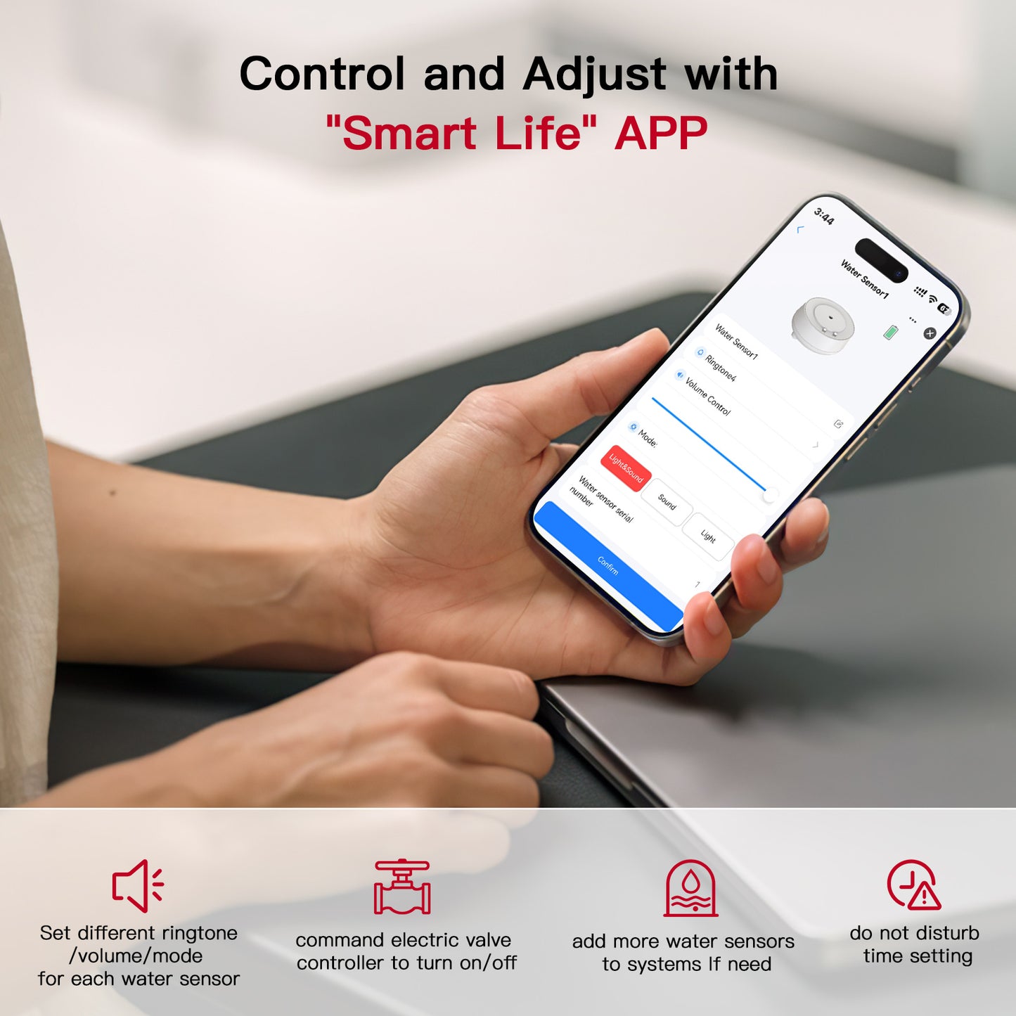 BestHomeSecuritys Smart Water Leak Detector & Automatic Shut-Off Valve Kit – Protect Your Home with Real-Time Alerts and Long Battery Life