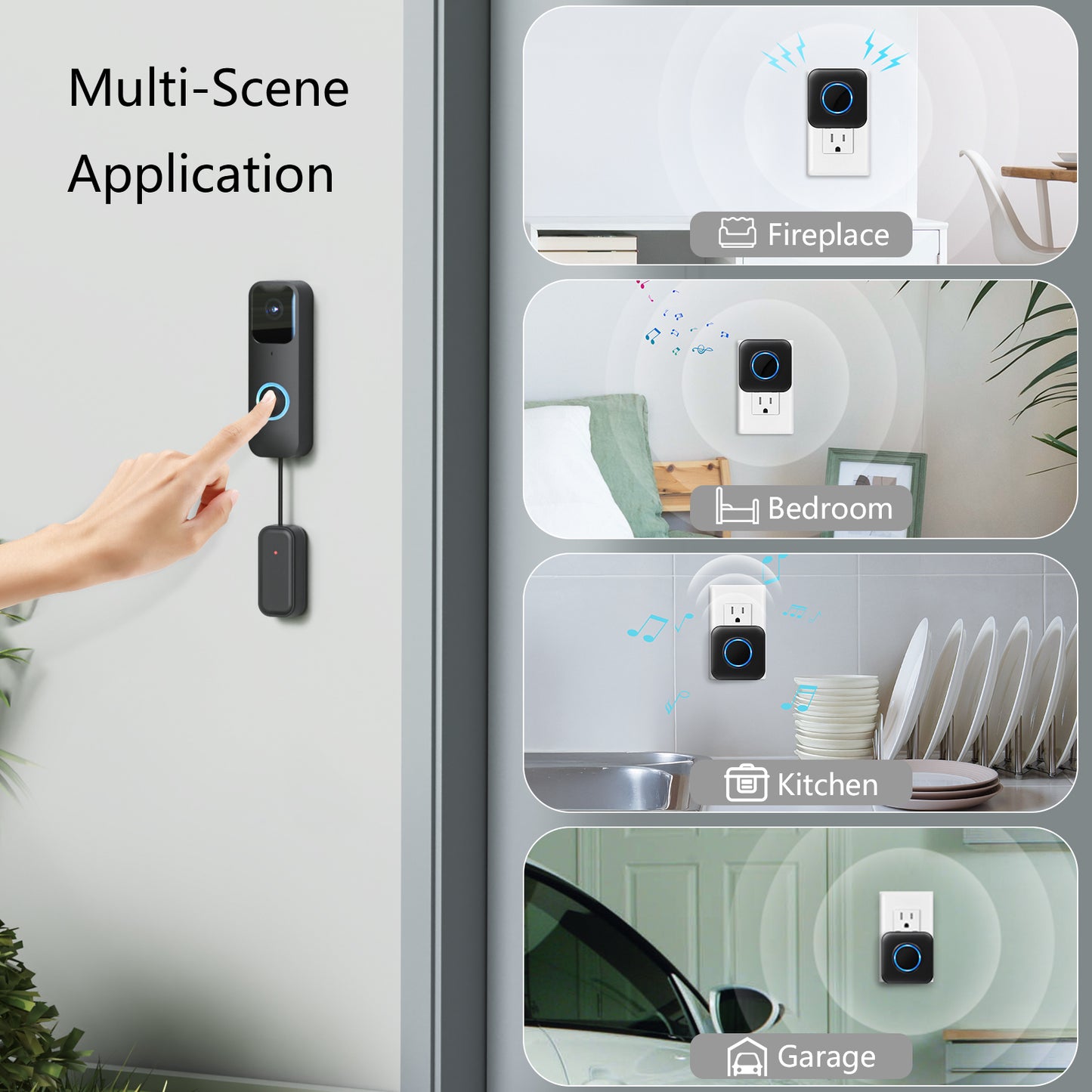 BestHomeSecuritys  Wireless Doorbell Chime for Blink Video Doorbell – Plug-in Receiver Extender with Long Range, Easy Setup & Loud Adjustable Volume | SmartHome